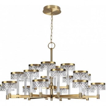 Люстра ODEON LIGHT FIVRE L-VISION ODL24 445 LED 120W 4000K 9934лм металл акрил, античная бронза