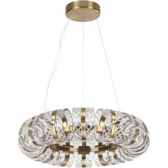 Люстра ODEON LIGHT MIRAGE L-VISION ODL24 453 LED 92W 4000K 4873лм металл акрил, античная бронза