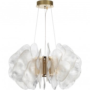 Люстра ODEON LIGHT SIAMA L-VISION ODL25 559 LED 115W 3500K 7789Лм под латунь/прозрачный/акрил Люстра ODEON LIGHT SIAMA L-VISION ODL25 559 LED 115W 3500K 7789Лм под латунь/прозрачный/акрил