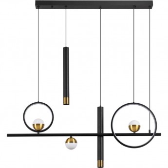 Подвесной светильник ODEON LIGHT HIGHTECH ODL23 229 черный/античная бронза/металл Подвесной светильник ODEON LIGHT HIGHTECH ODL23 229 черный/античная бронза/металл